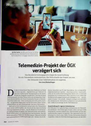 Vorschauseite 1: Telemedizin-Projekt der OGK verzögert sich