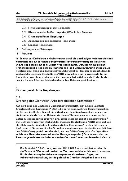Vorschauseite 2: Normen und Vorschriften der Katholischen Kirche in den Jahren 2023 und 2024 mit arbeitsrechtlicher Relevanz
