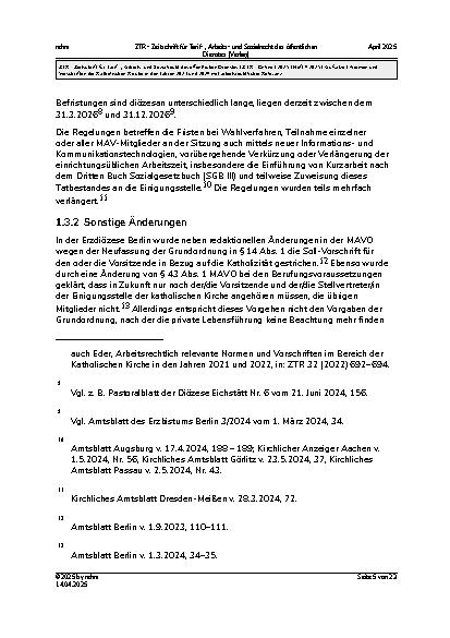 Vorschauseite 5: Normen und Vorschriften der Katholischen Kirche in den Jahren 2023 und 2024 mit arbeitsrechtlicher Relevanz