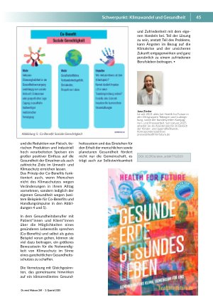 Vorschauseite 4: Health for Future Planetare Gesundheit als integraler Bestandteil des Gesundheitsbegriffs