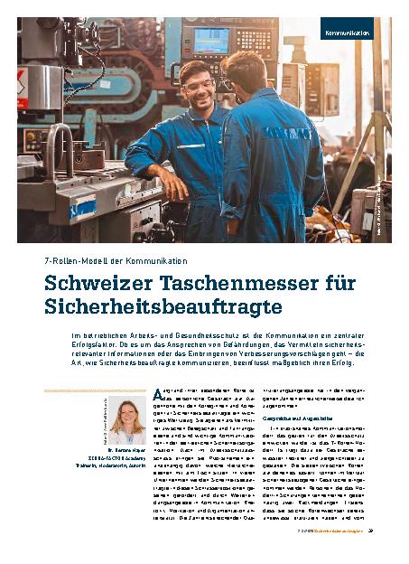 Vorschauseite 1: 7-Rollen-Modell der Kommunikation Schweizer Taschenmesser für Sicherheitsbeauftragte