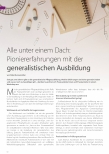 Vorschauseite 1: Alle unter einem Dach: Pioniererfahrungen mit der generalistischen Ausbildung