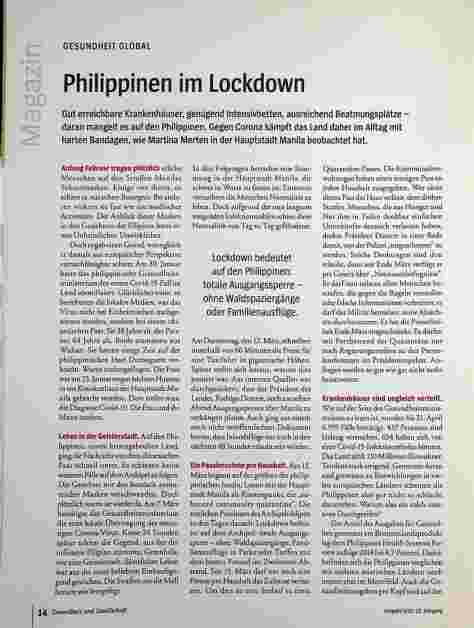 Vorschauseite 1: Philippinen im Lockdown
