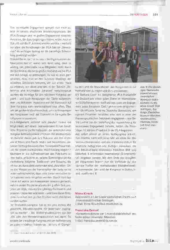 Vorschauseite 5: Dialog für den Wandel Bericht vom IFLA-Weltkongress 2019 in Athen
