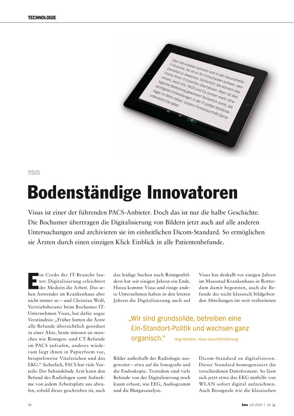 Vorschauseite 1: Bodenständige Innovatoren