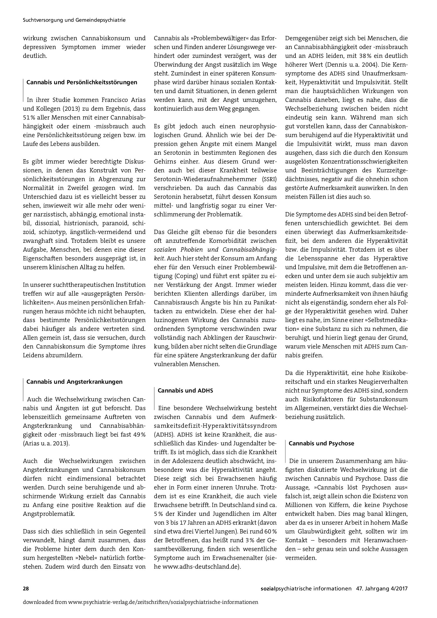 Vorschauseite 2: Cannabis und sein mehrschichtiges Verhältnis zu psychischen Erkrankungen