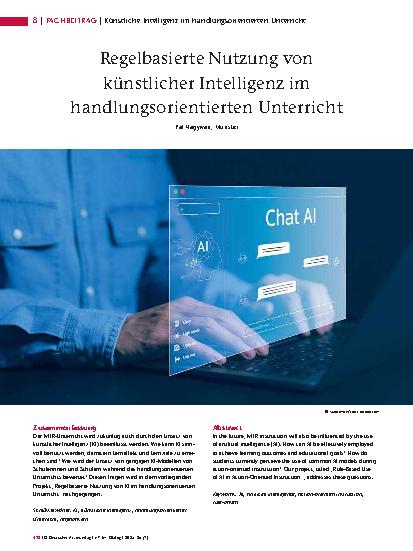 Vorschauseite 1: Regelbasierte Nutzung von künstlicher Intelligenz im handlungsorientierten Unterricht