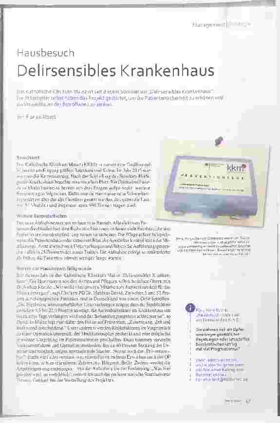 Vorschauseite 1: Hausbesuch Delirsenisbles Krankenhaus