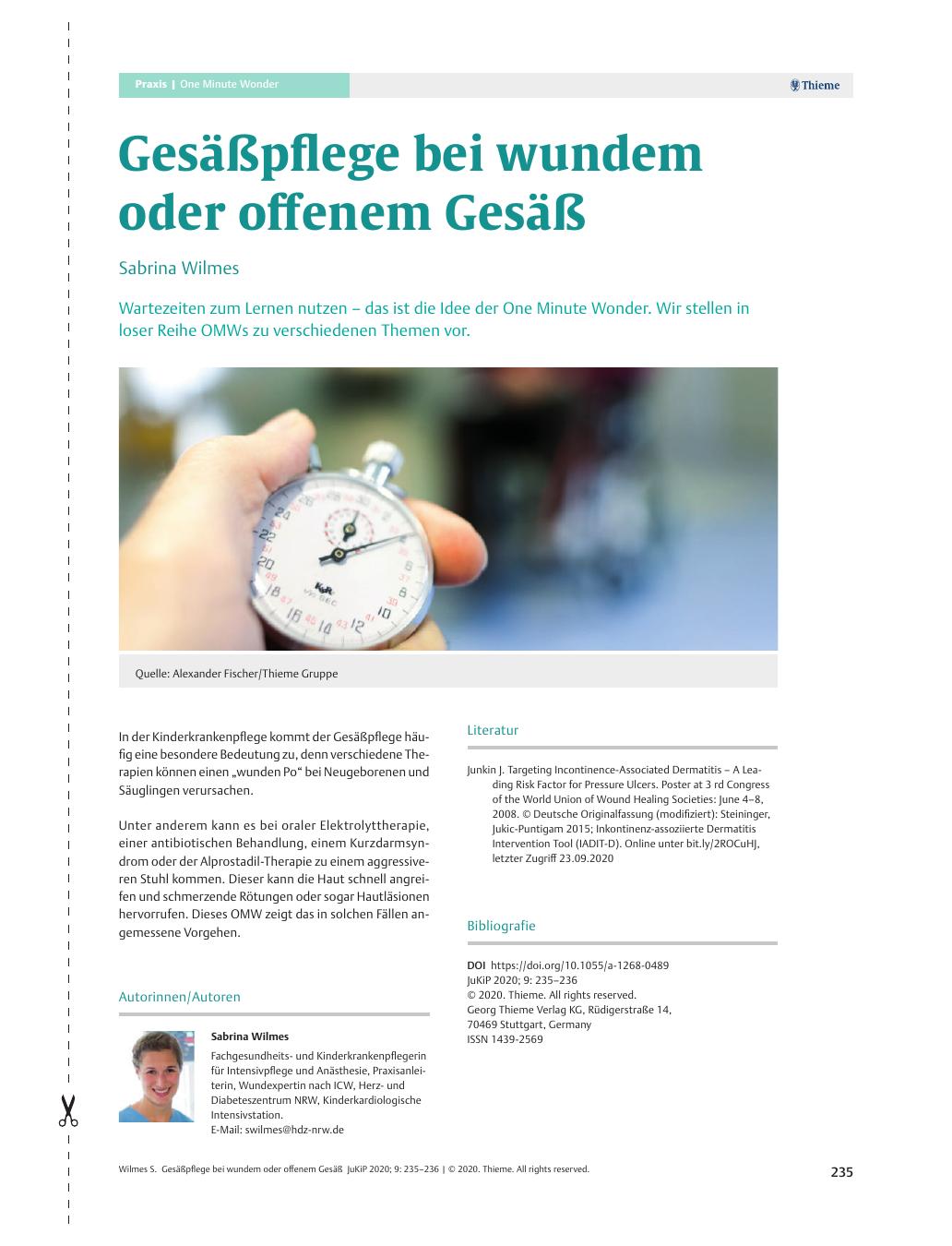 Vorschauseite 1: Gesäßpflege bei wundem oder offenem Gesäß