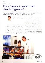 Vorschauseite 1: Food Waste in einem Jahr deutlich gesenkt.