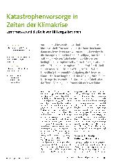 Vorschauseite 1: Katastrophenvorsorge in Zeiten der Klimakrise: Lernprozesse und die Rolle von Hilfsorganisationen