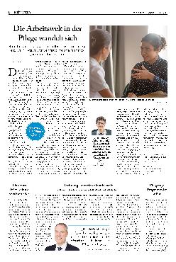 Vorschauseite 1: Die Arbeitswelt in der Pflege wandelt sich.