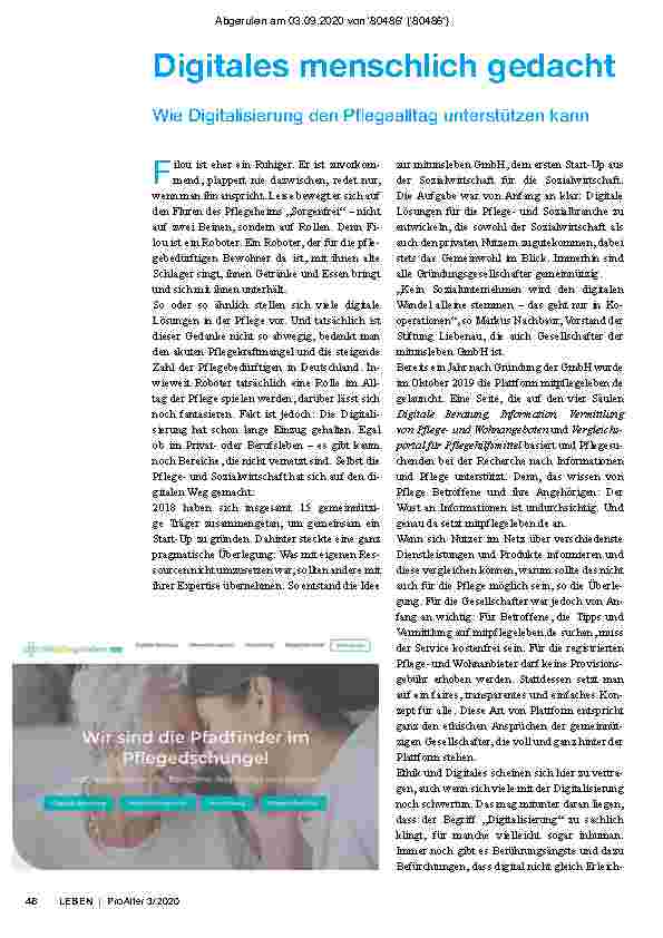 Vorschauseite 1: Digitales menschlich gedacht