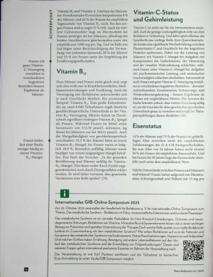 Vorschauseite 3: „Exzellente Medizin ist geschlechtersensibel“ Ernährung und Biofaktoren in der Gendermedizin