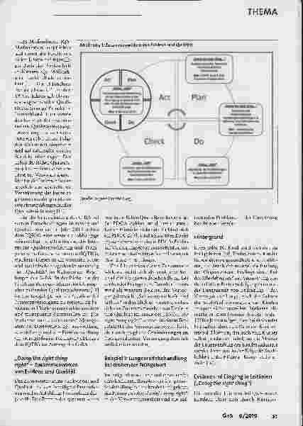 Vorschauseite 3: Der Weg zur guten Patientenversorgung – "Doing the right thing right"