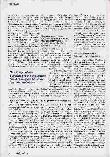 Vorschauseite 4: Der Weg zur guten Patientenversorgung – "Doing the right thing right"