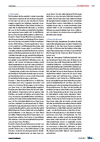 Vorschauseite 2: Open-Access-Prozesse gemeinsam und nachhaltig optimieren – Empfehlungen aus Transform2Open1
