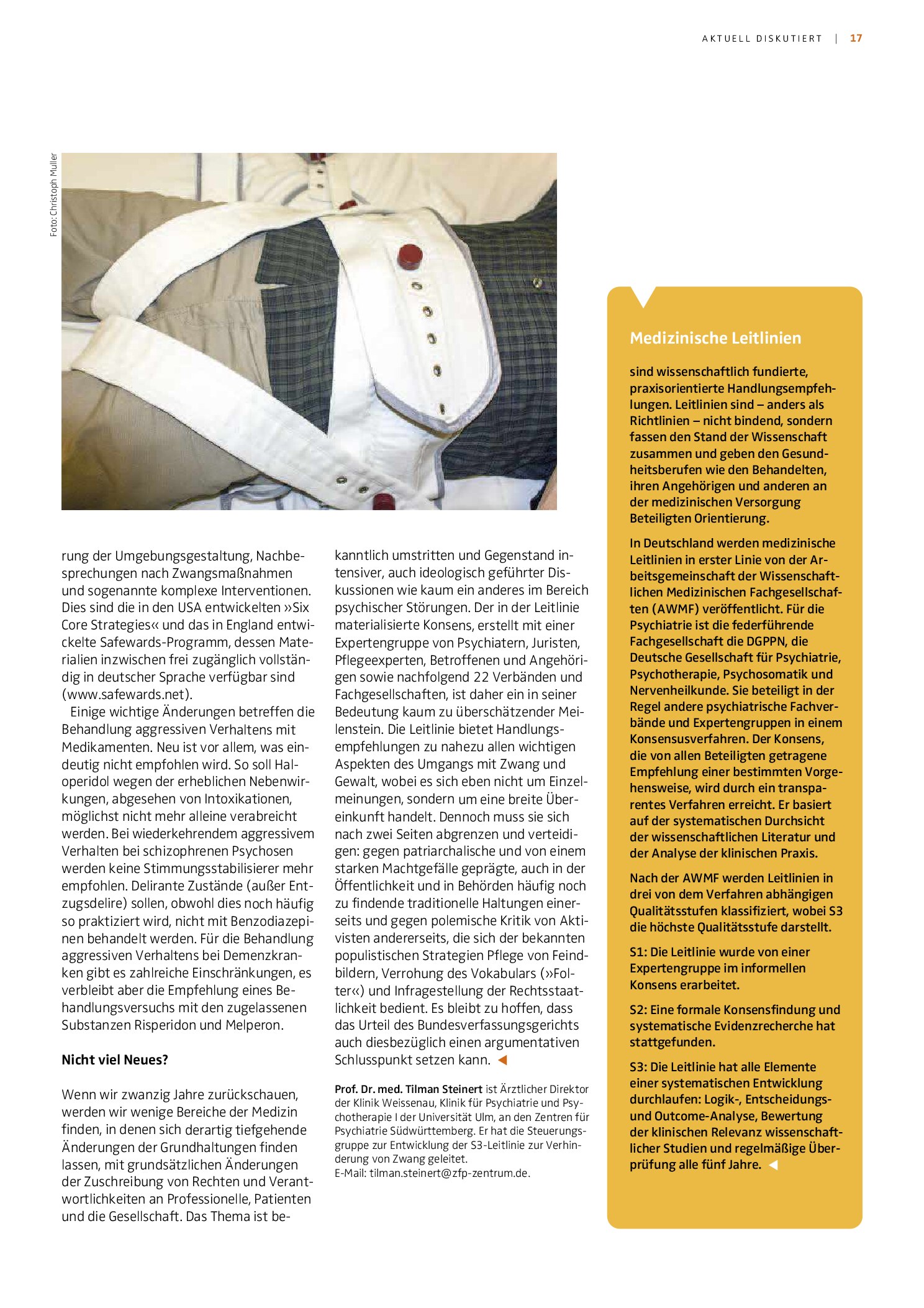 Vorschauseite 2: Neue S3-Leitlinie: Verhinderung von Zwang: Prävention und Therapie aggressiven Verhaltens bei Erwachsenen