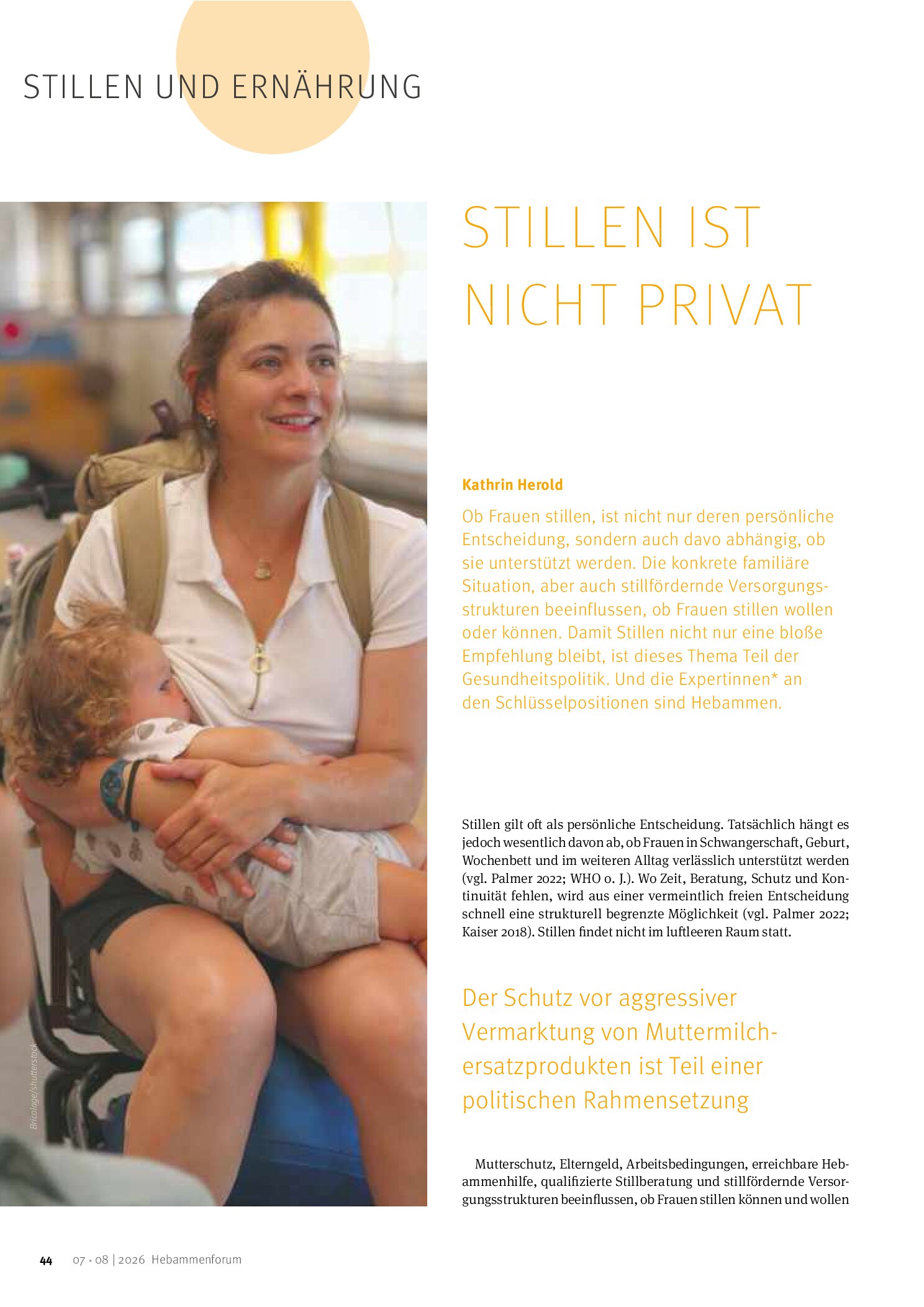 Vorschauseite 1: Stillen ist nicht privat