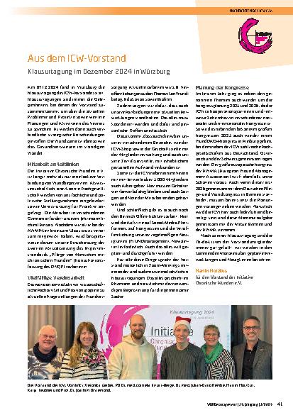 Vorschauseite 1: Aus dem ICW-Vorstand Klausurtagung im Dezember 2024 in Würzburg