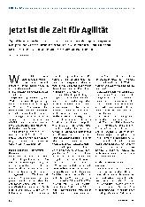 Vorschauseite 1: Jetzt ist die Zeit für Agilität.