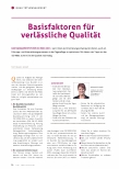 Vorschauseite 1: Basisfaktoren für zuverlässige Qualität