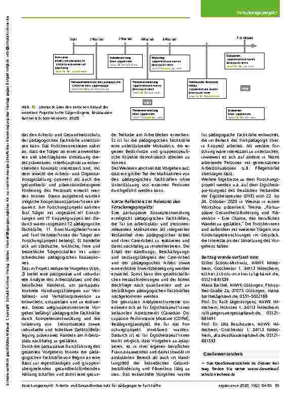 Vorschauseite 2: Arbeitsund Gesundheitsschutz für pädagogische Fachkräfte in niedersächsischen Kindertageseinrichtungen (0-3 Jahre) – Entwicklung, Implementierung und Evaluation eines präventiven…