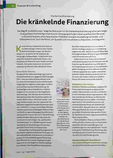 Vorschauseite 1: Krankenhausfinanzierung: Die kränkelnde Finanzierung