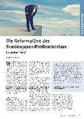 Vorschauseite 1: Die Reformpläne des Bundesgesundheitsministers