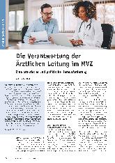 Vorschauseite 1: Die Verantwortung der Ärztlichen Leitung im MVZ: Eine praktische und politische Herausforderung