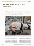 Vorschauseite 1: Adipöse Patienten in der Anästhesie