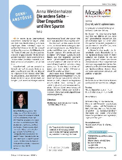 Vorschauseite 1: Die andere Seite – Über Empathie und ihre Spuren Teil 2