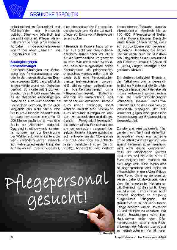 Vorschauseite 3: (Un)sichtbarkeit von Pflege