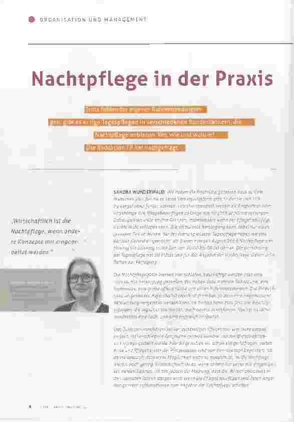 Vorschauseite 1: Nachtpflege in der Praxis