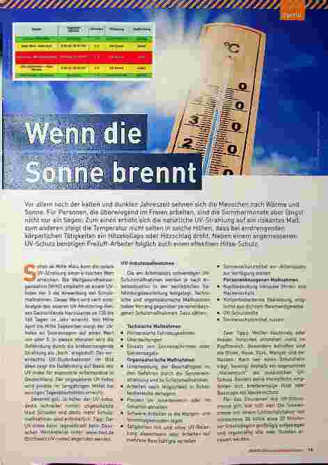 Vorschauseite 1: Wenn die Sonne brennt