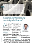 Vorschauseite 1: Knochendichtemessung – wer trägt die Kosten?