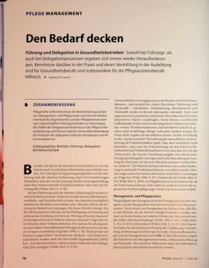 Vorschauseite 1: Den Bedarf decken