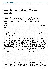 Vorschauseite 1: Investoren schätzen Risiko neu ein.