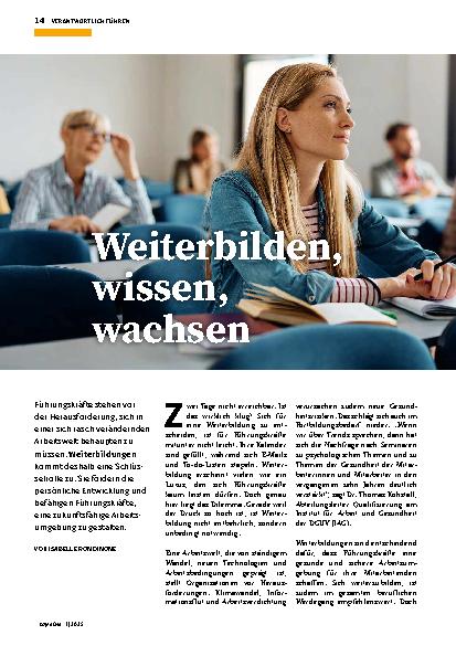 Vorschauseite 1: Weiterbilden, wissen, wachsen
