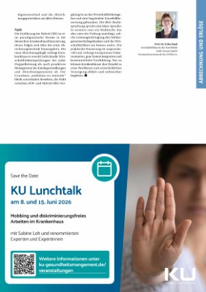 Vorschauseite 4: Einführung der Hybrid-DRGs Auswirkungen auf die Abrechnungslogik im Verhältnis zum AOP-Katalog