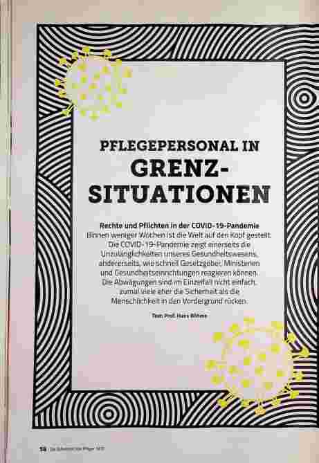 Vorschauseite 1: PFLEGEPERSONAL IN GRENZSITUATIONEN