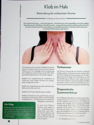 Vorschauseite 1: Kloß im Hals Behandlung der euthyreoten Struma
