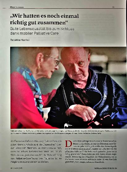 Vorschauseite 1: „Wir hatten es noch einmal richtig gut zusammen“ Gute Lebensqualität bis zum Schluss dank mobiler Palliative Care