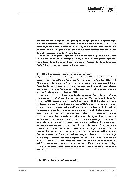 Vorschauseite 4: Von der (normativen) Idee zur (pädagogischen) Praxis: Eine kritische Betrachtung von 20 Jahren OER aus der Perspektive einer gestaltungsorientierten Bildungsforschung.