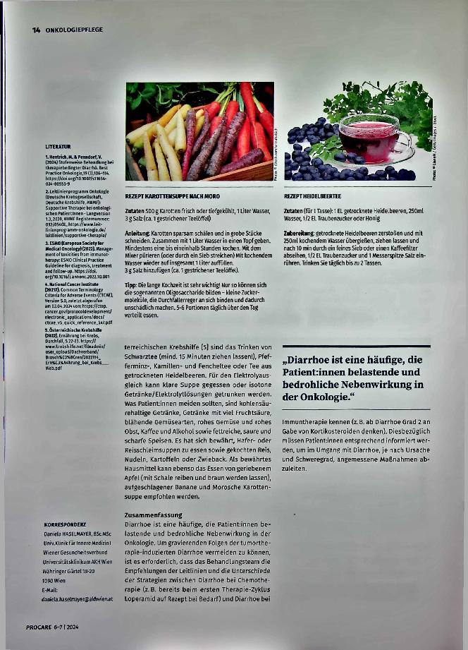 Vorschauseite 3: Drama mit dem Darm: Behandlung & Pflege bei Tumortherapie-induzierter Diarrhoe