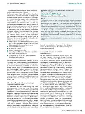 Vorschauseite 2: Erste Ergebnisse der BETA-MeH-Studie