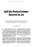 Vorschauseite 2: Auf die freien Geister kommt es an.