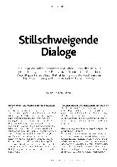 Vorschauseite 1: Stillschweigende Dialoge