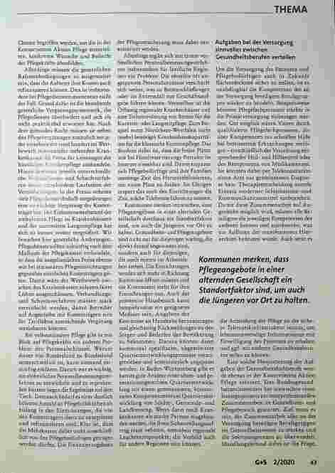 Vorschauseite 5: Konzepte und Lösungen für die Pflege in ländlichen Regionen