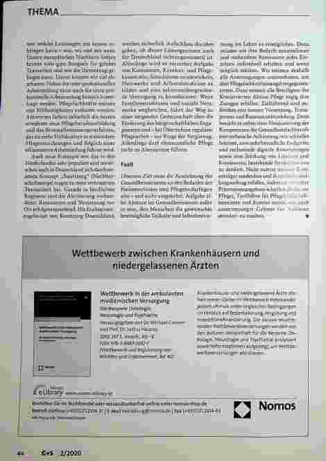 Vorschauseite 6: Konzepte und Lösungen für die Pflege in ländlichen Regionen